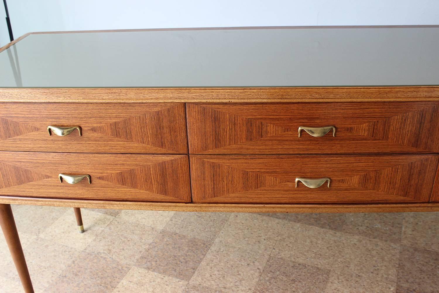 Italian Rosewood Sideboard In Excellent Condition In Southampton, NY