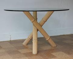 Italian Bamboo Tripod Dining Table