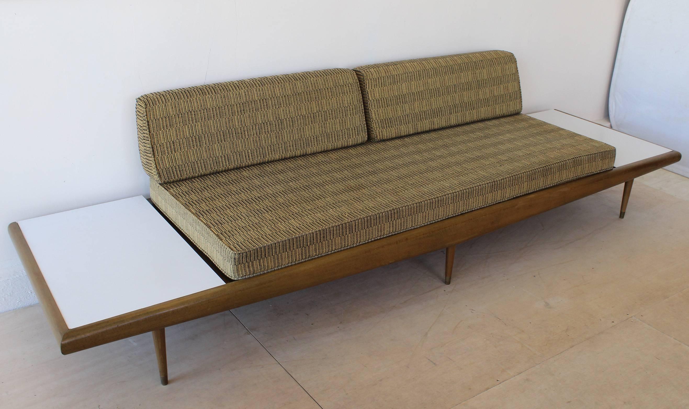 Mid-Century Modern Chevron Daybed Sofa For Sale