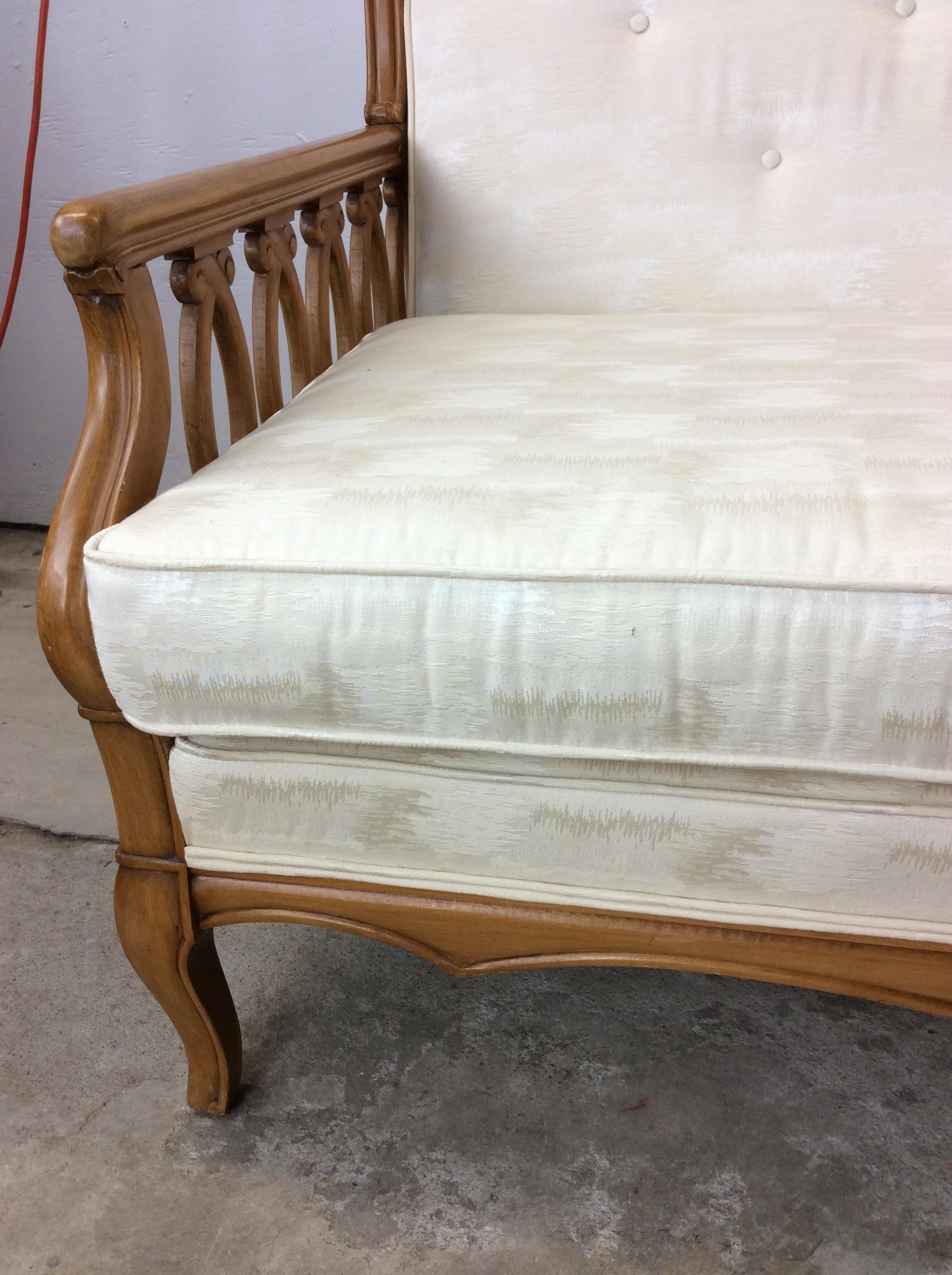 Mid Century Modern Three Piece Sectional Sofa with Vintage Upholstery For Sale 1
