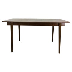 Mid Century Modern Walnut Dining Table with Leaf