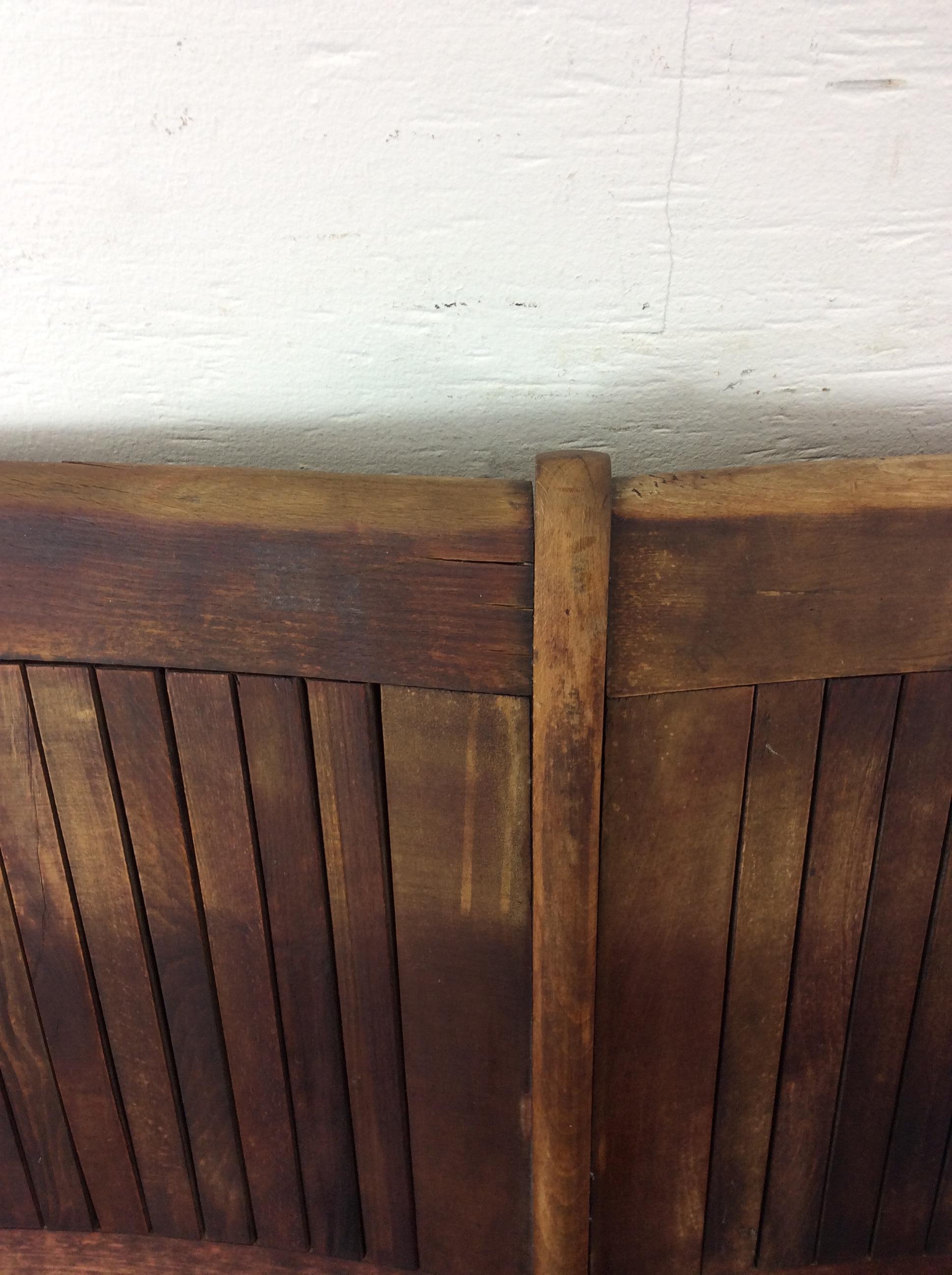 Wood Antique Set of Four Folding Theater Seats For Sale