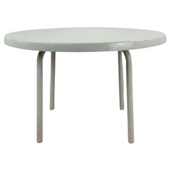 Mid Century Outdoor Patio Cocktail Table with Fiberglass Top