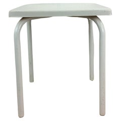 Mid Century Modern Outdoor Patio End Table with Fiberglass Top