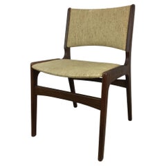Danish Modern Teak Side Chair with Vintage Upholstery