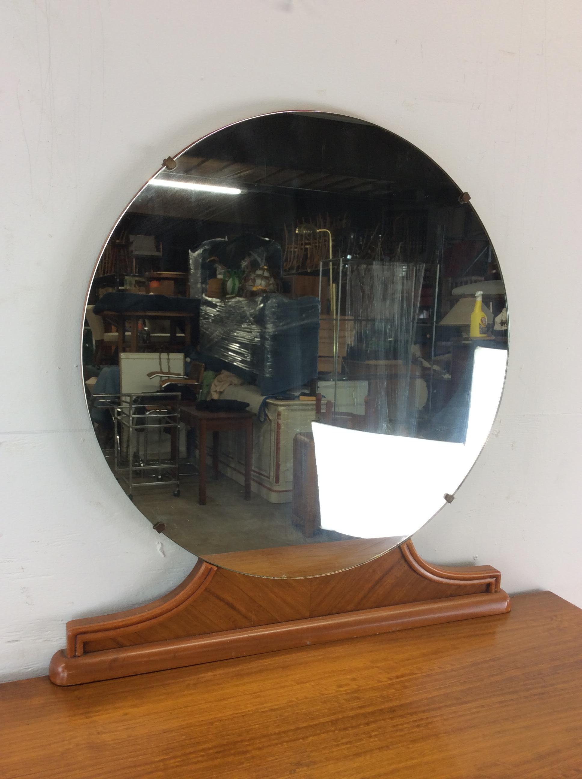 20th Century Art Deco Three Drawer Chest with Mounted Mirror For Sale