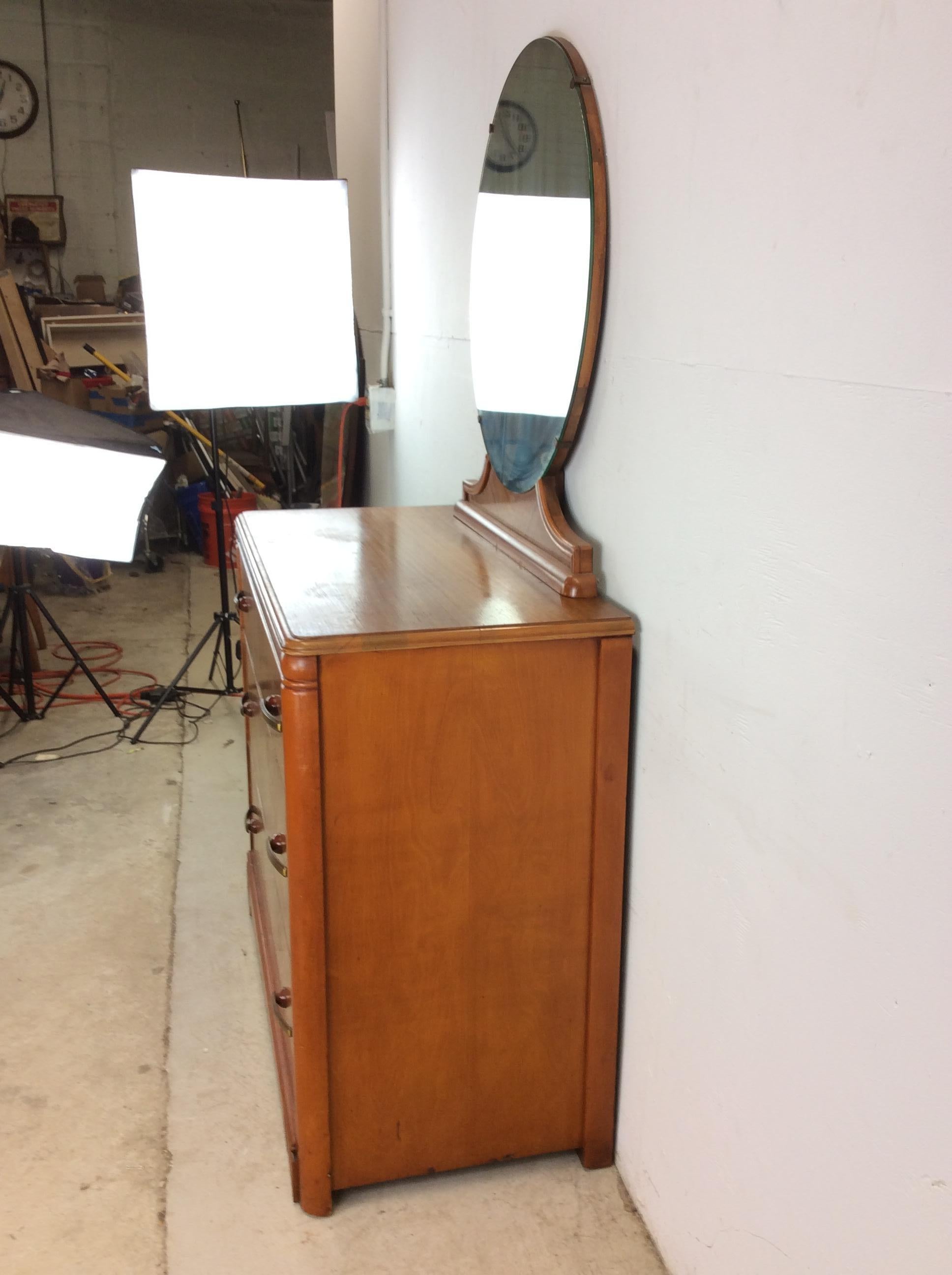 Art Deco Three Drawer Chest with Mounted Mirror For Sale 4