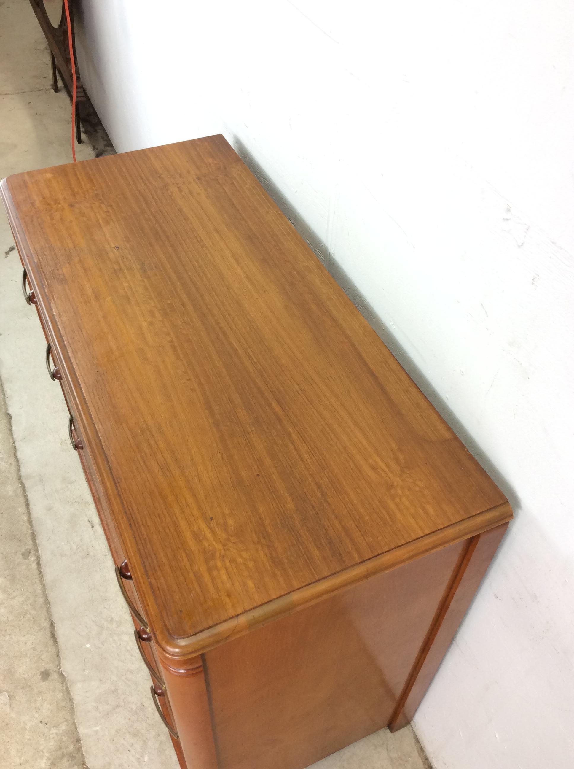 Art Deco Three Drawer Chest with Mounted Mirror For Sale 14