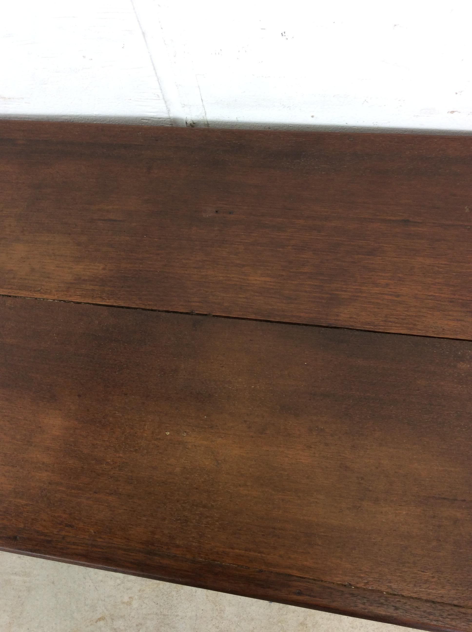 American Antique Entryway Sofa Console Table with Solid Wood Top For Sale