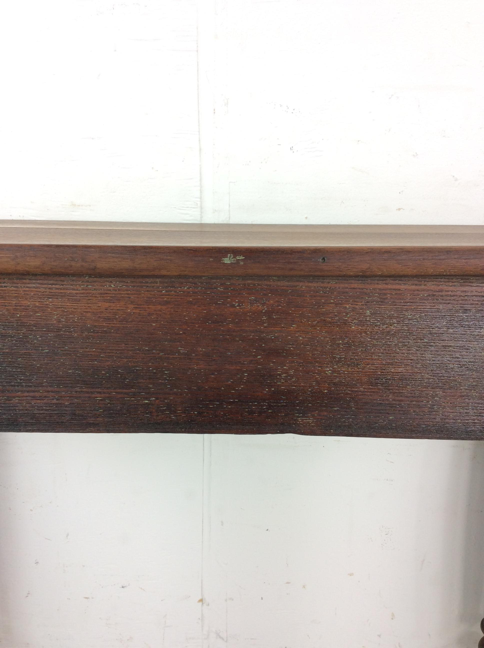 Antique Entryway Sofa Console Table with Solid Wood Top For Sale 6