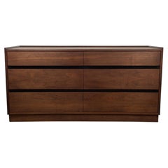 Mid-Century-Modern-Kommode im Lowboy-Stil mit sechs Schubladen von Dillingham