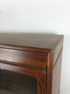 Antique Oak Four Stack Barrister Bookcase with Original Brass Hardware