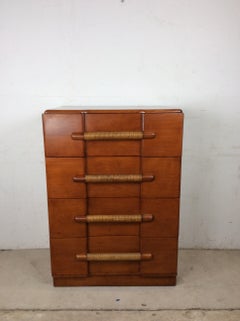 Mid Century Modern Four Drawer Highboy Dresser by Heywood Wakefield