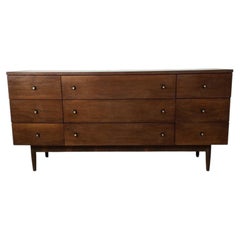Mid Century Modern Lowboy Dresser with 9 Drawers by Stanley Furniture