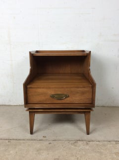 Mid Century Modern Single Drawer Nightstand by Kent Coffey