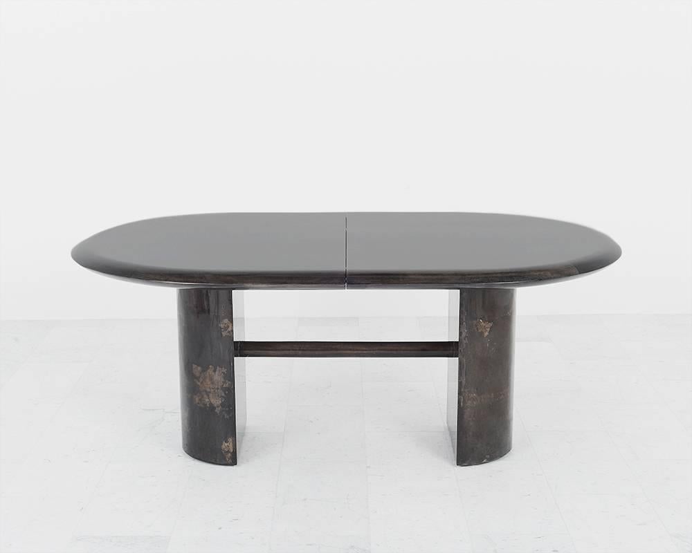 Late 20th Century Aldo Tura, Lacquered Parchment Dining Table, Italy, 1970s