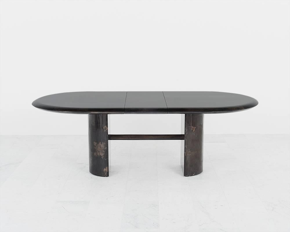 Aldo Tura, Lacquered Parchment Dining Table, Italy, 1970s 1