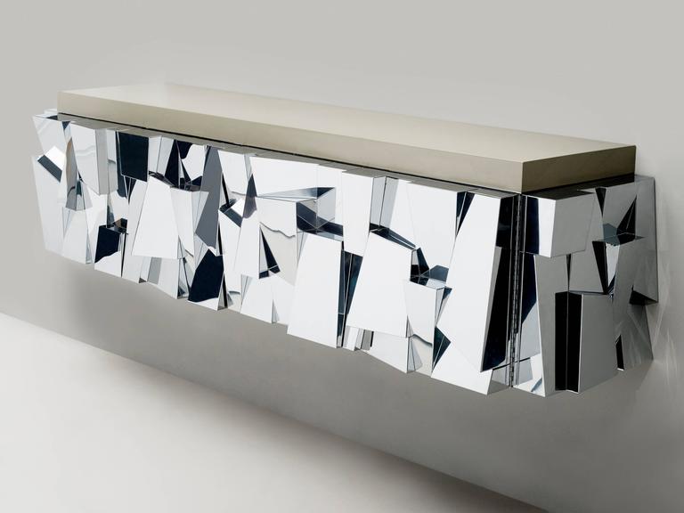 Paul Evans, Cityscape II Faceted Console, USA, 1973 In Excellent Condition In New York, NY