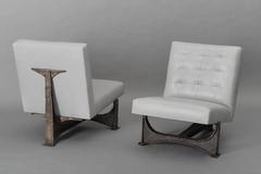 Paul Evans, Pair of Welded Steel Chairs, USA, circa 1965