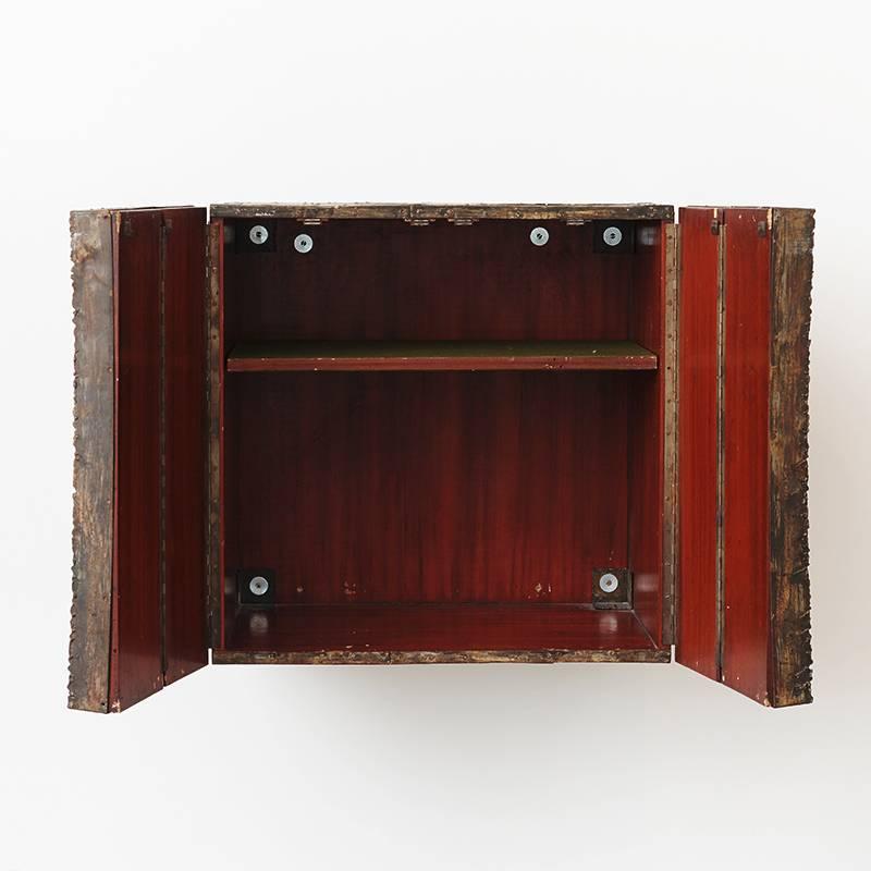 Mid-20th Century Custom Pierced-Front Wall-Hanging Cabinet by Paul Evans Studio, circa 1960s