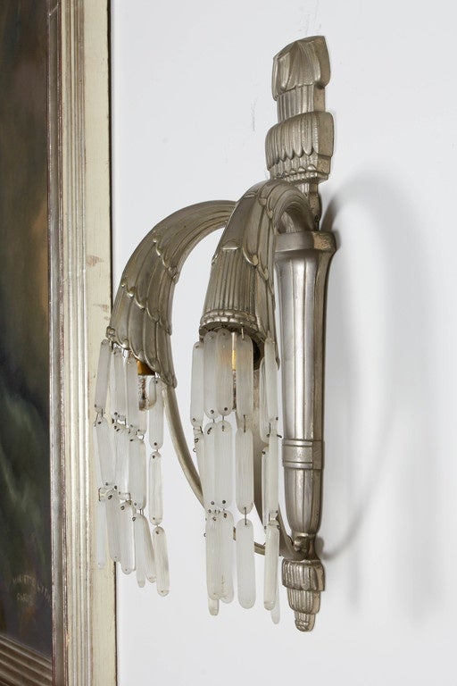 Art Deco Wall Sconces by Simonet In Good Condition In Bridgewater, CT
