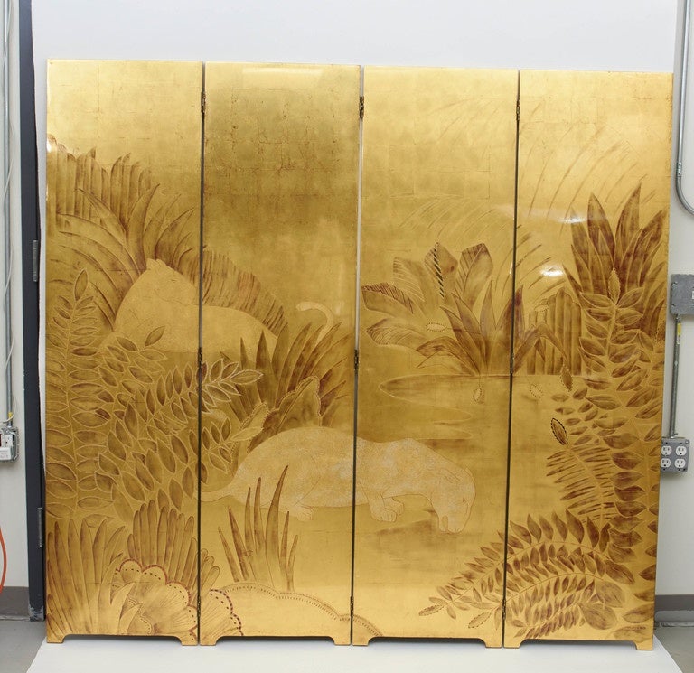 Four-Leaf Screen In Good Condition In Bridgewater, CT