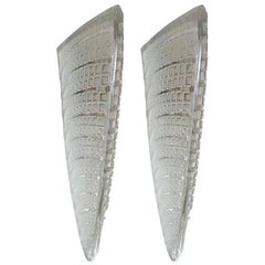 Pair of "Fougers" Art Deco Wall Sconces by Rene Lalique