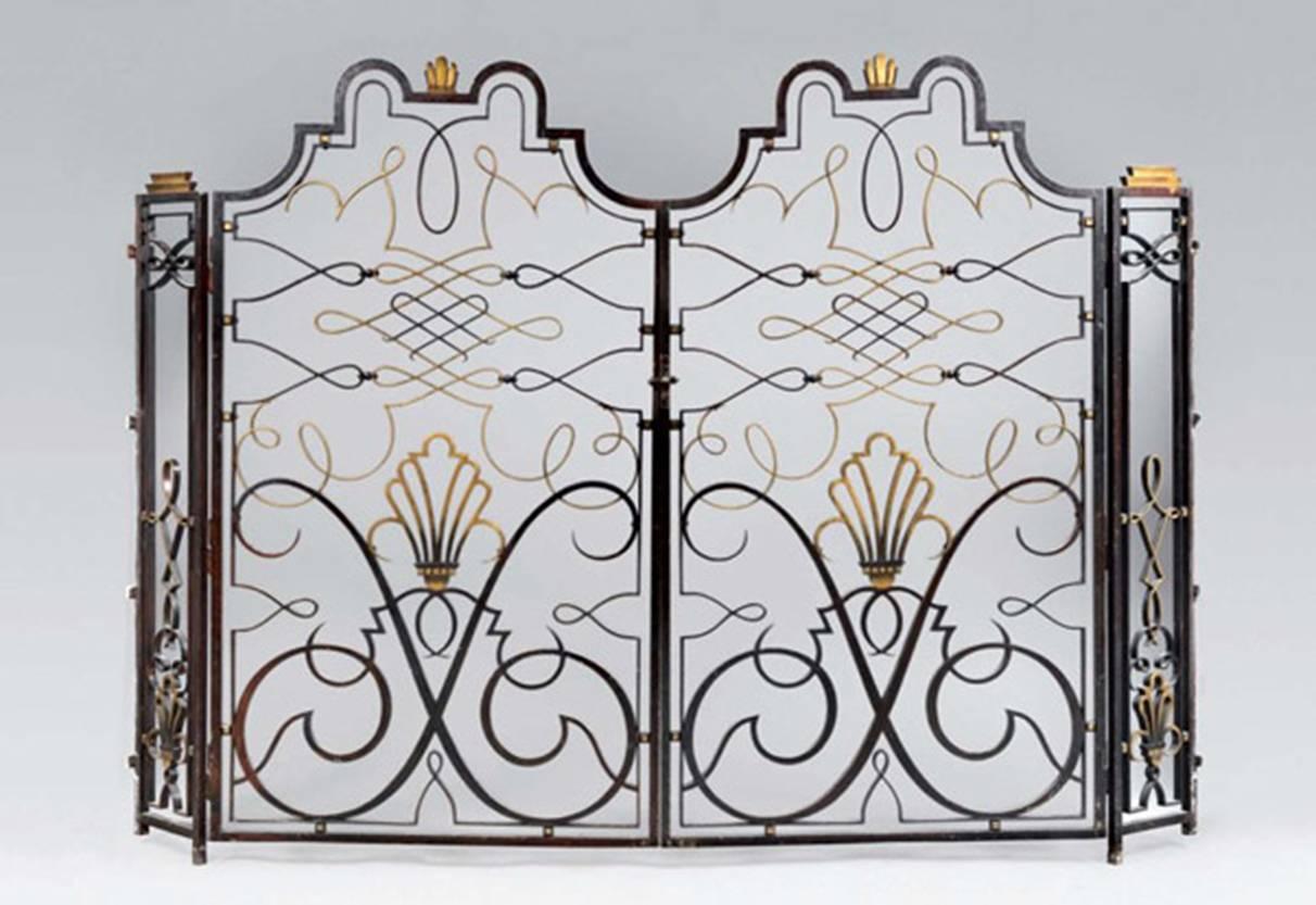 French 1940s Apartment Gate Attributed to Raymond Subes For Sale 3