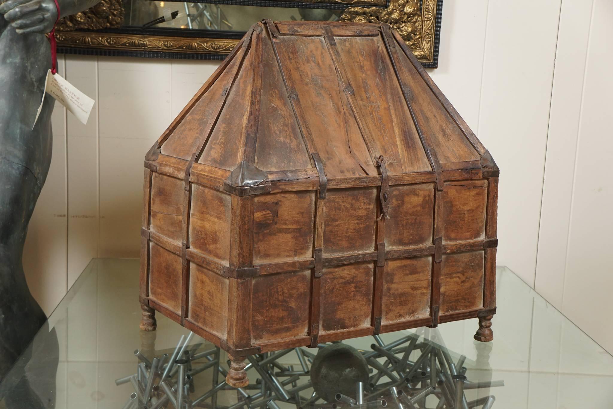A Dowry storage chest. Steeple shaped box.