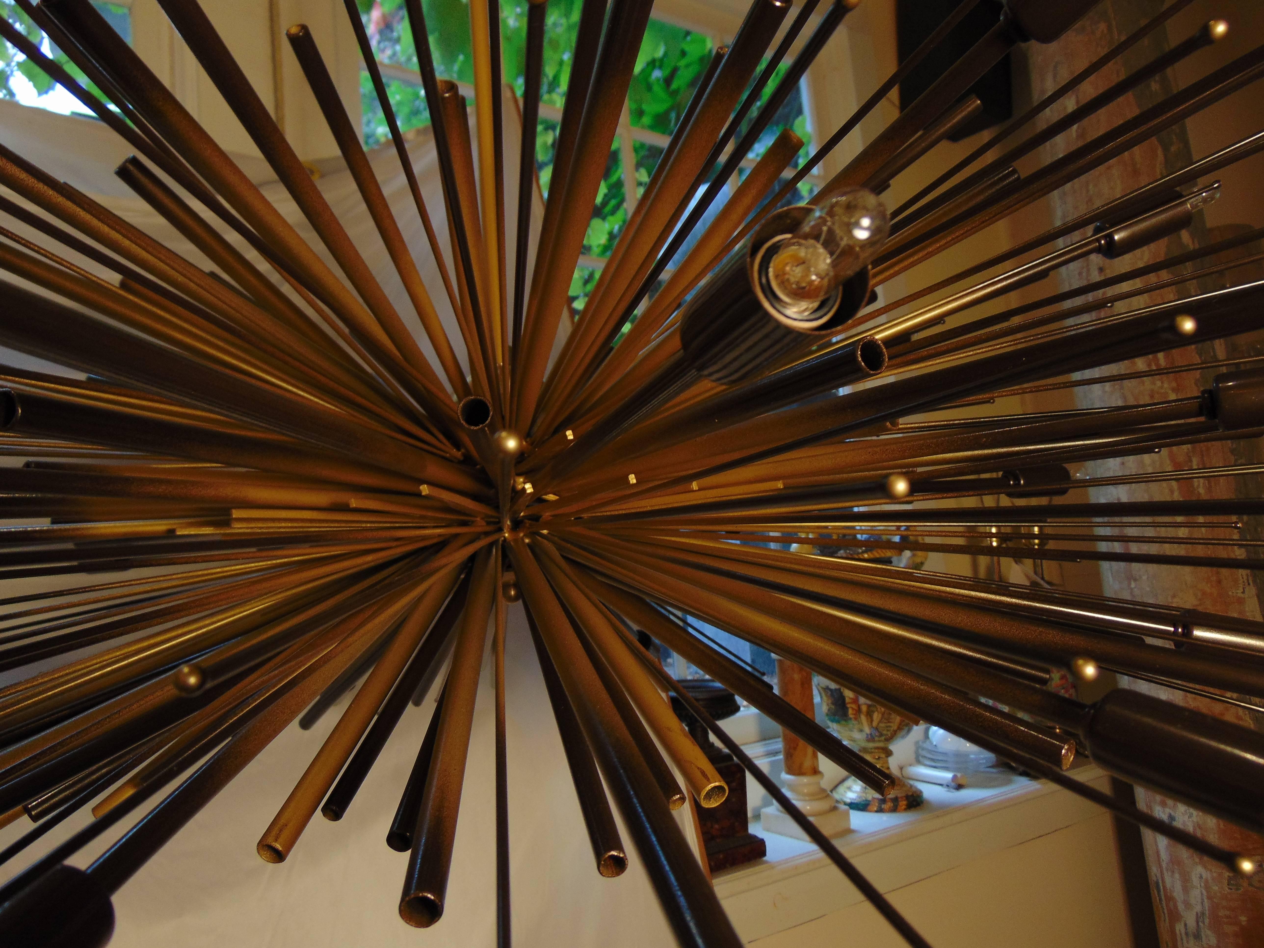Mid-Century Modern Special Custom Variegated Supernova Chandelier by Lou Blass, with 24 lights