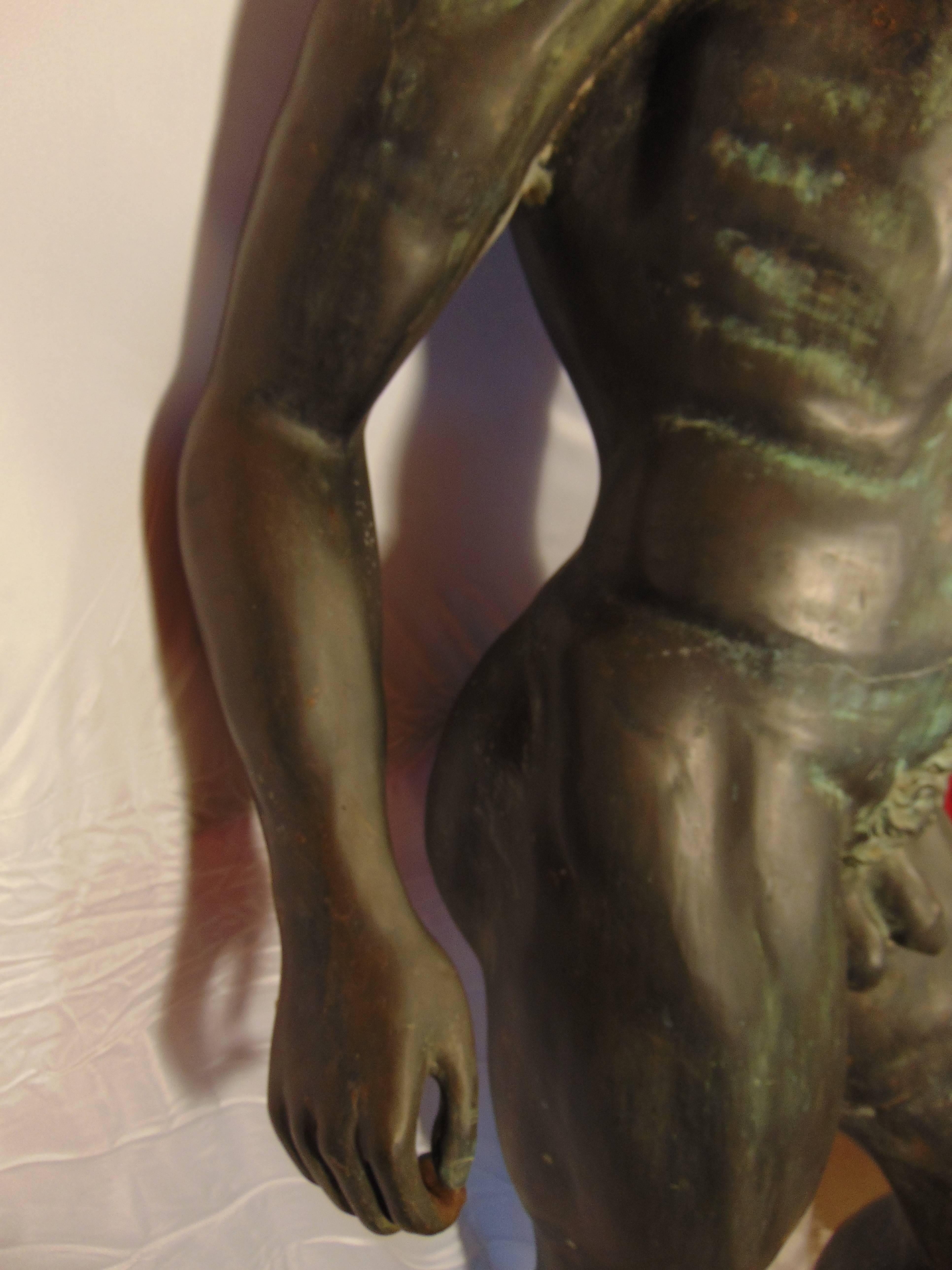 Classical Greek life-sized reproduction of one of The Riace bronzes