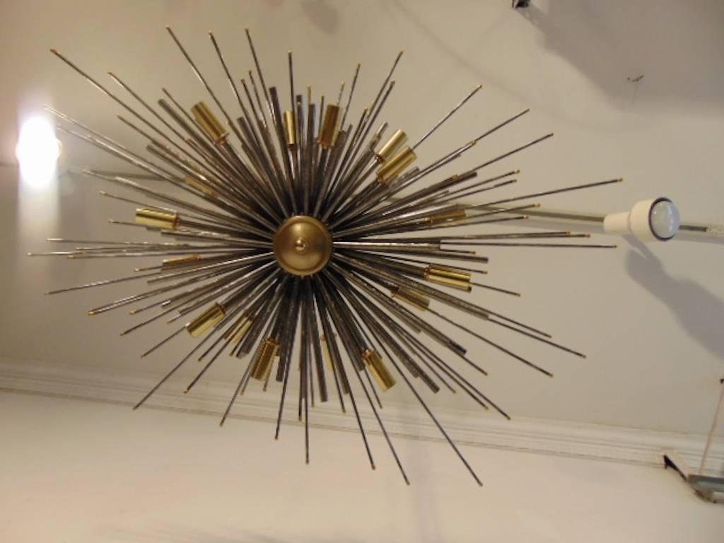 American Oblique Dark Matter Chandelier hand made in the USA to Order by Lou Blass For Sale