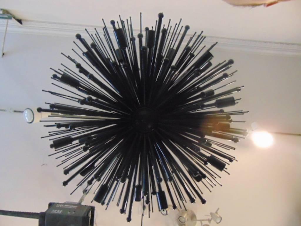 Modern Supernova Chandelier made in America, by Lou Blass, with 24 lights For Sale