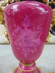 Porcelain Hand-Painted Lamp with Bronze Mounts