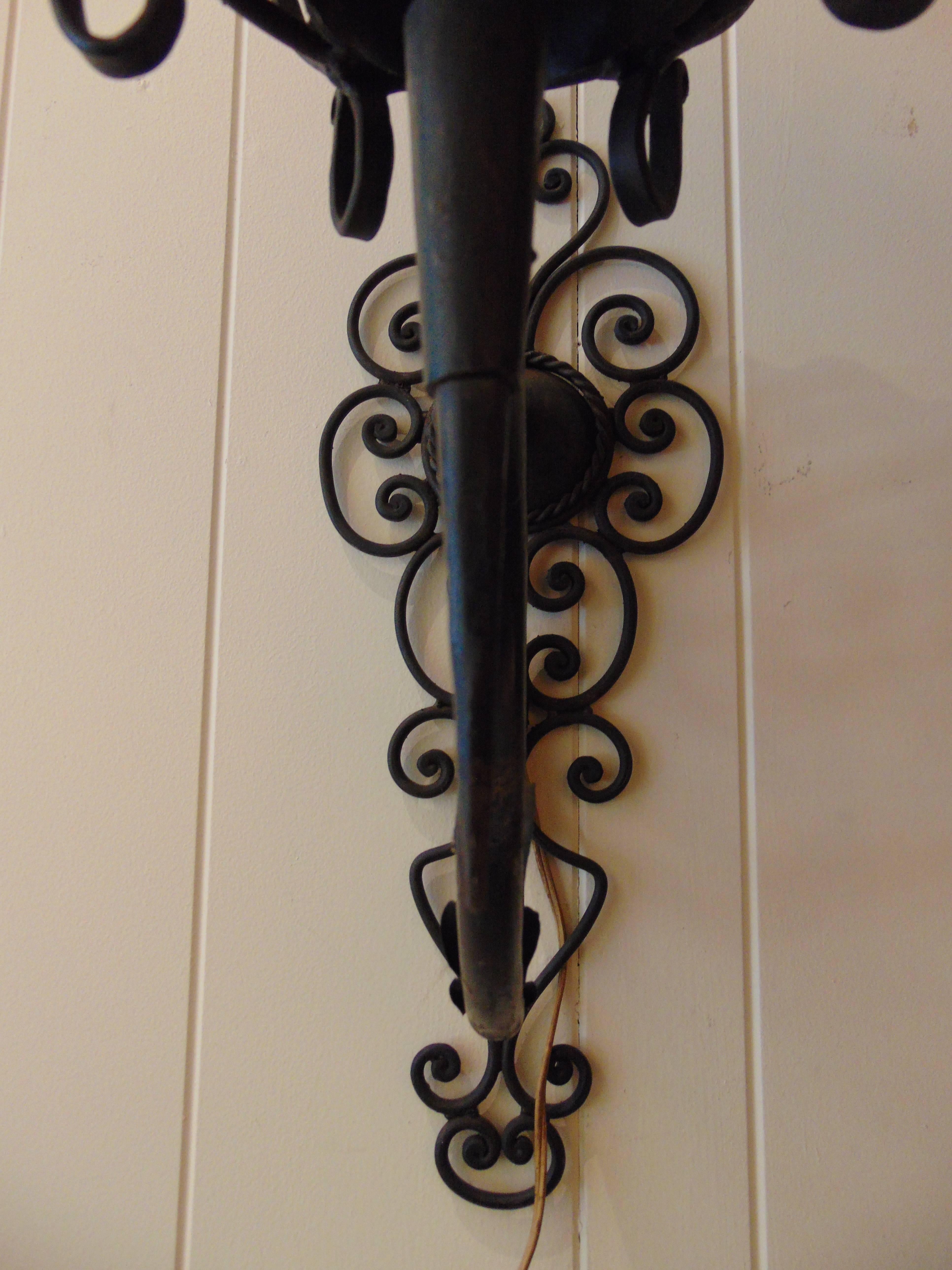 Wrought Iron Lantern In Good Condition In Hudson, NY