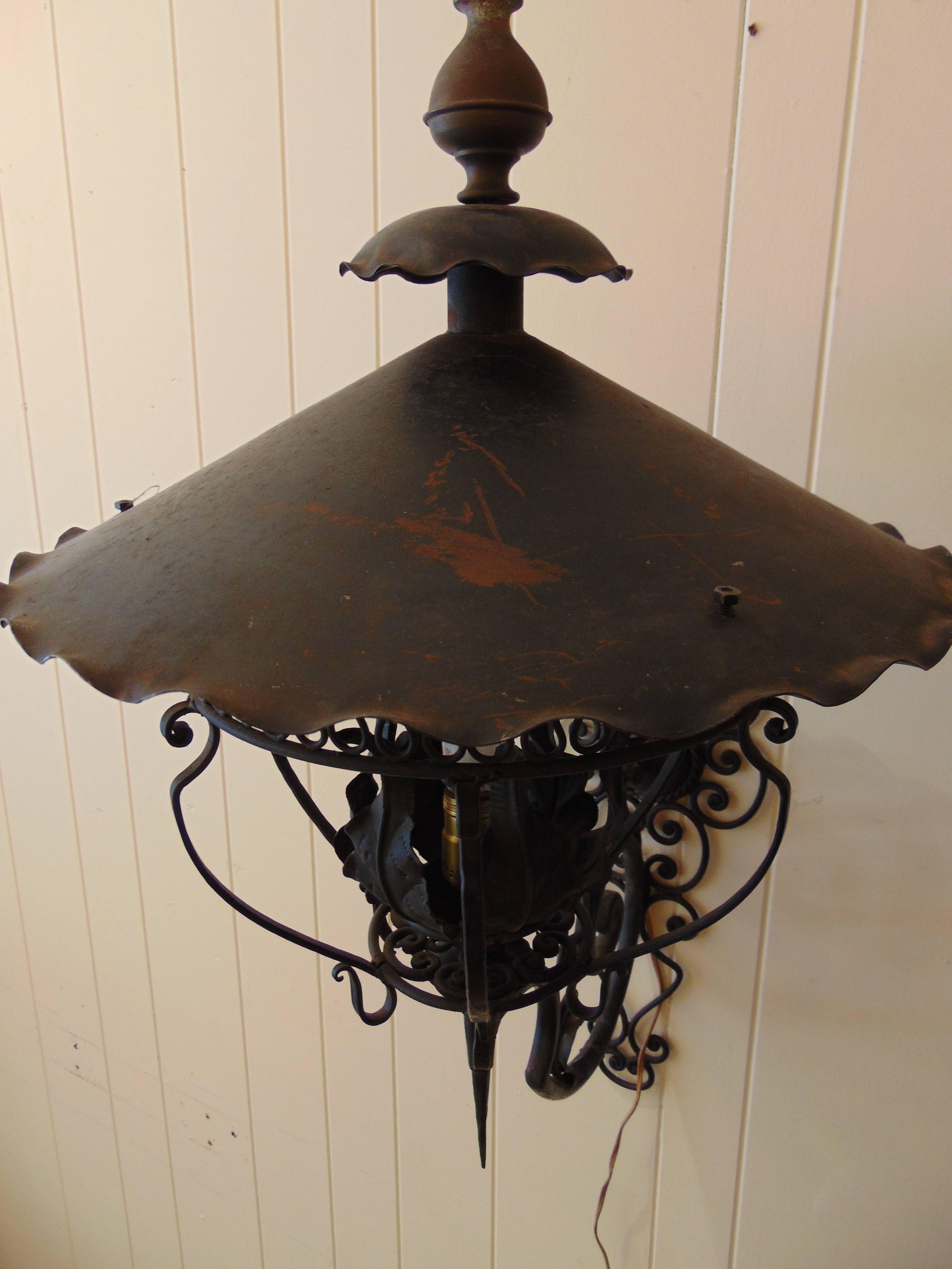 Early 20th Century Wrought Iron Lantern