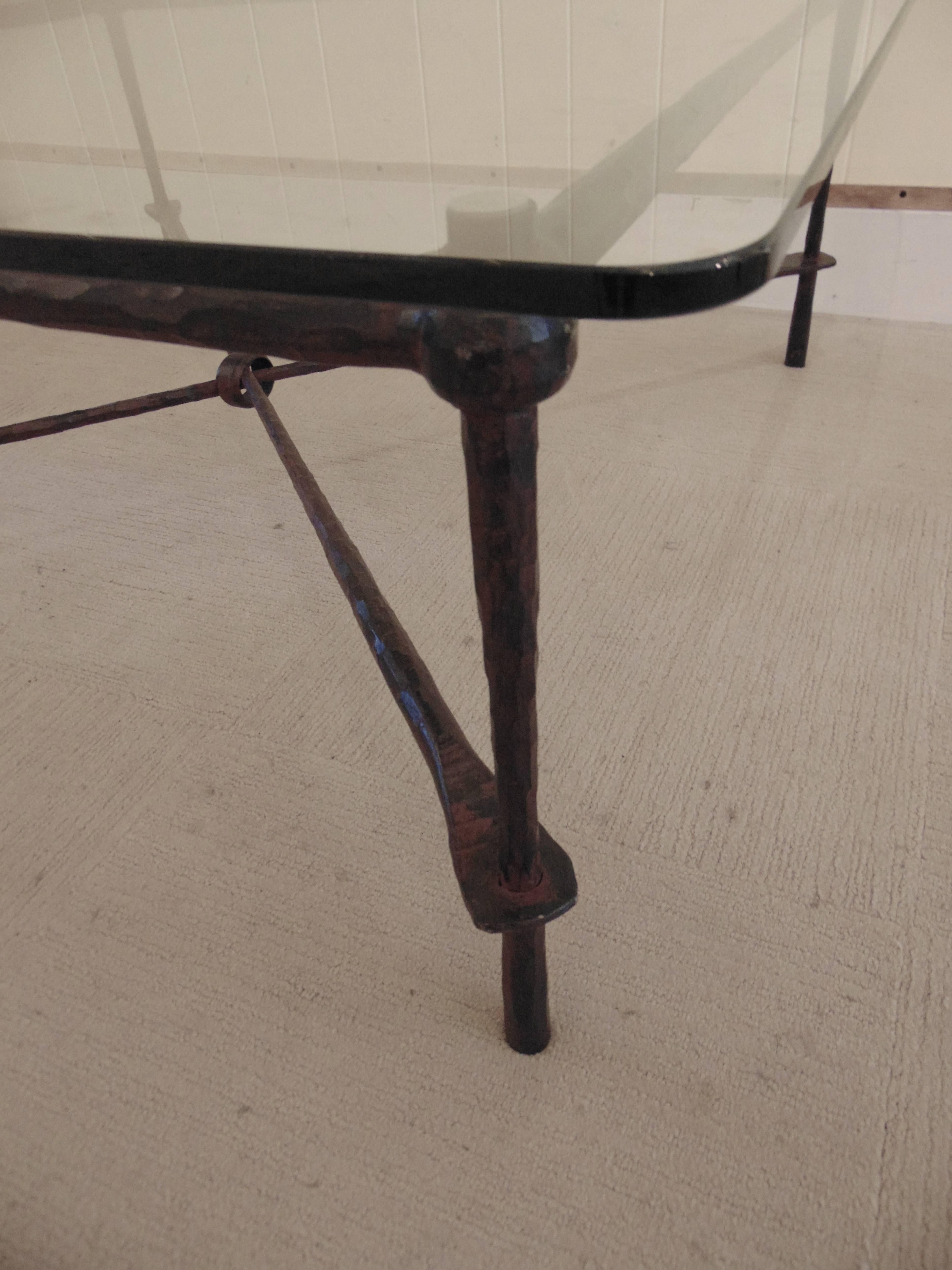 Mid-Century Modern Wrought Iron Coffee Table by Jagr Design