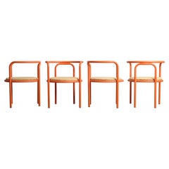 Fauteuils « Locus Solus » orange de Gae Aulenti pour Poltronova, Italie, 1967, lot de 4