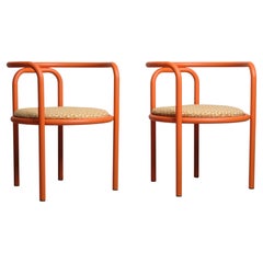 Par de sillones «Locus Solus» de Gae Aulenti en color naranja para Poltronova, Italia, 1967
