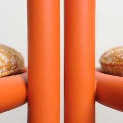 Pair of Gae Aulenti Orange "Locus Solus" Armchairs for Poltronova, Italy, 1967
