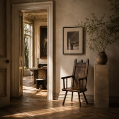 18th Century Rustik Oak Welsh Vernacular Armchair Hall Chair Wainscot