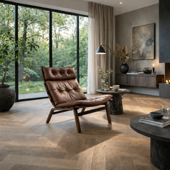 Danish Brown Leather Lounge Chair Farstrup, Denmark 1970
