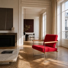 Bright Red Arm Chair "Audrey s12" by Peter Ghyczy for Ghyczy Netherlands 1980