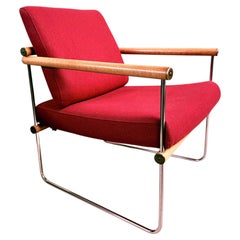Bright Red Arm Chair "Audrey s12" by Peter Ghyczy for Ghyczy Netherlands 1980