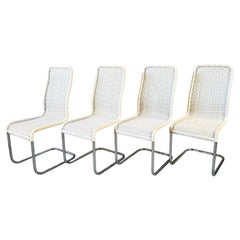 Set of 4 by Jean Prouvé for Tecta B25 Cantilever Dining Chairs in White Pitriet