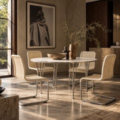 Mesa de comedor «Supercircular», diseñada por Piet Hein, Bruno Mathsson y Arne Jacobsen para Frit