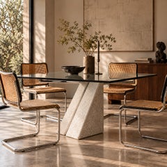 Mid-century Brutalist Giovanni Offredi Concrete Dining Table Saporiti Italy 70
