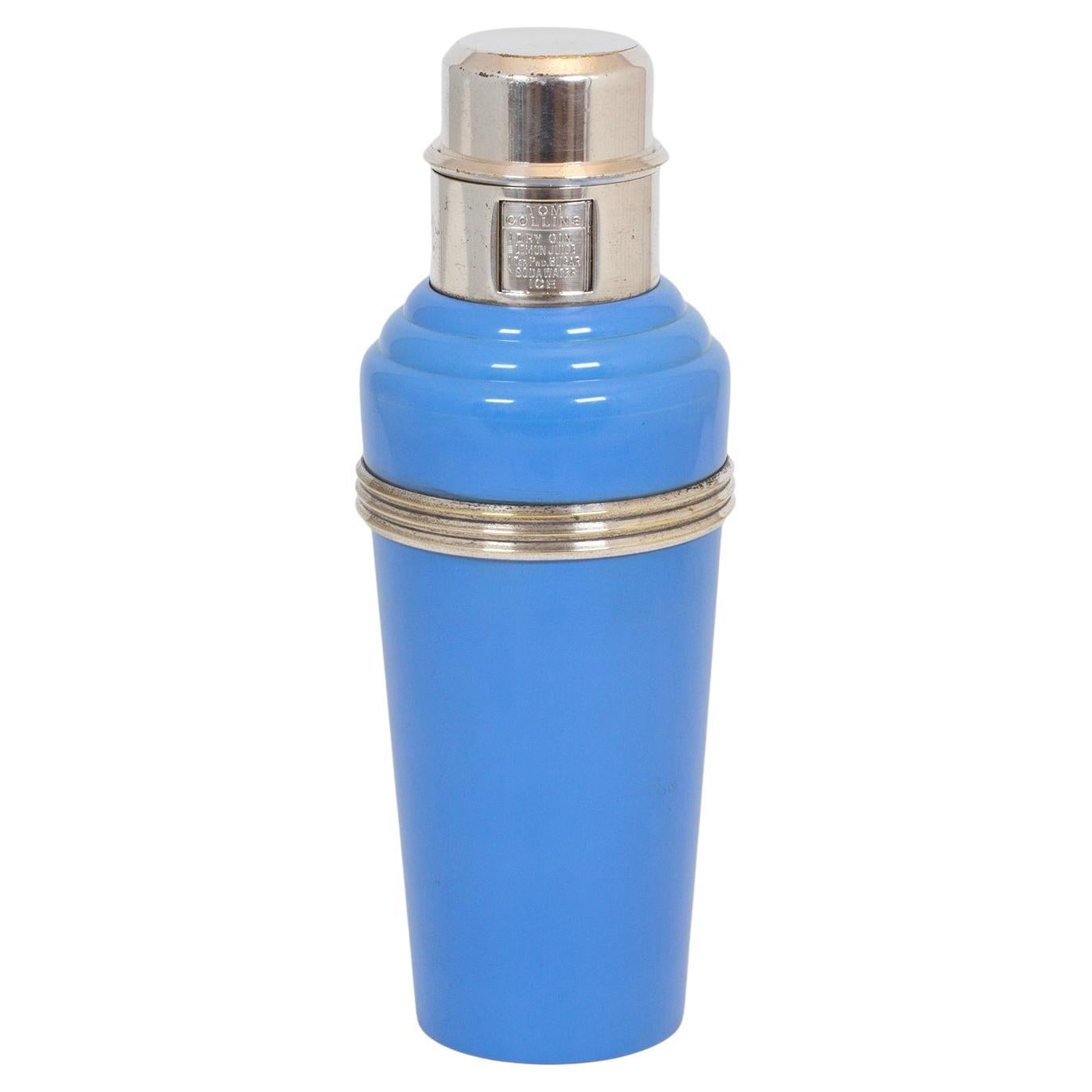 Art Deco Master Incolor Art Deco Blue Cocktail Shaker