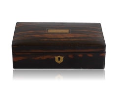 English Victorian Coromandel Fully Fitted Necessaire Box by Lund