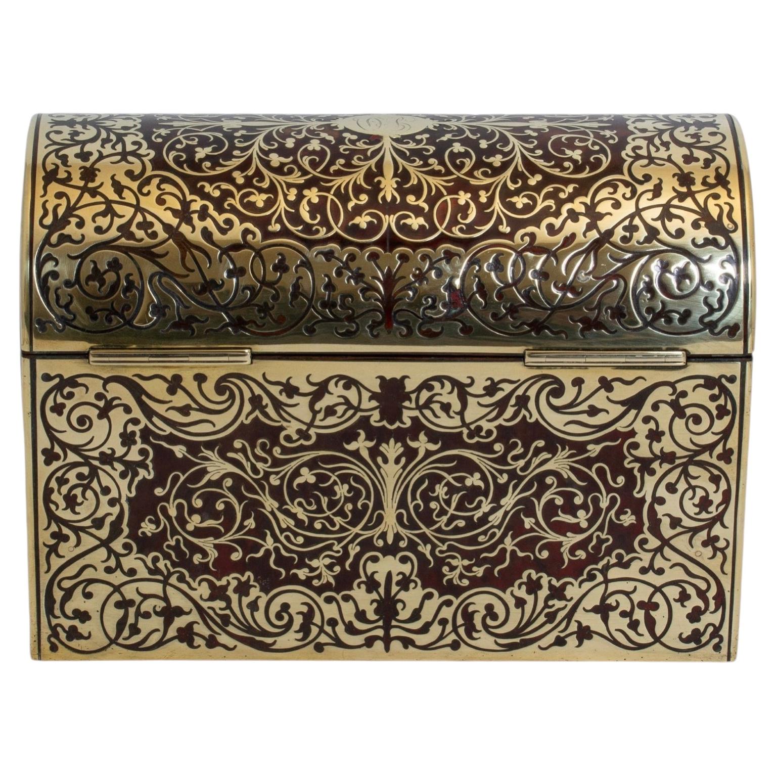 Scatola da cancelleria vittoriana inglese in stile Boulle, realizzata da J. C. Vickery e Leuchars in vendita